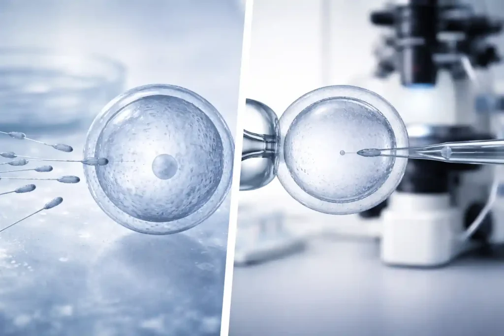 مقایسه ICSI با IVF معمولی